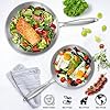 EWFEN Tri-Ply Stainless Steel Frying Pans Set, 8”/10”/12” Cooking pans, PFOA&PTFE Free Skillet, Induction Cooking Pan, Dishwasher and Oven Safe, Fast & Even Heat, Heavy Duty and Detachable Handle #3