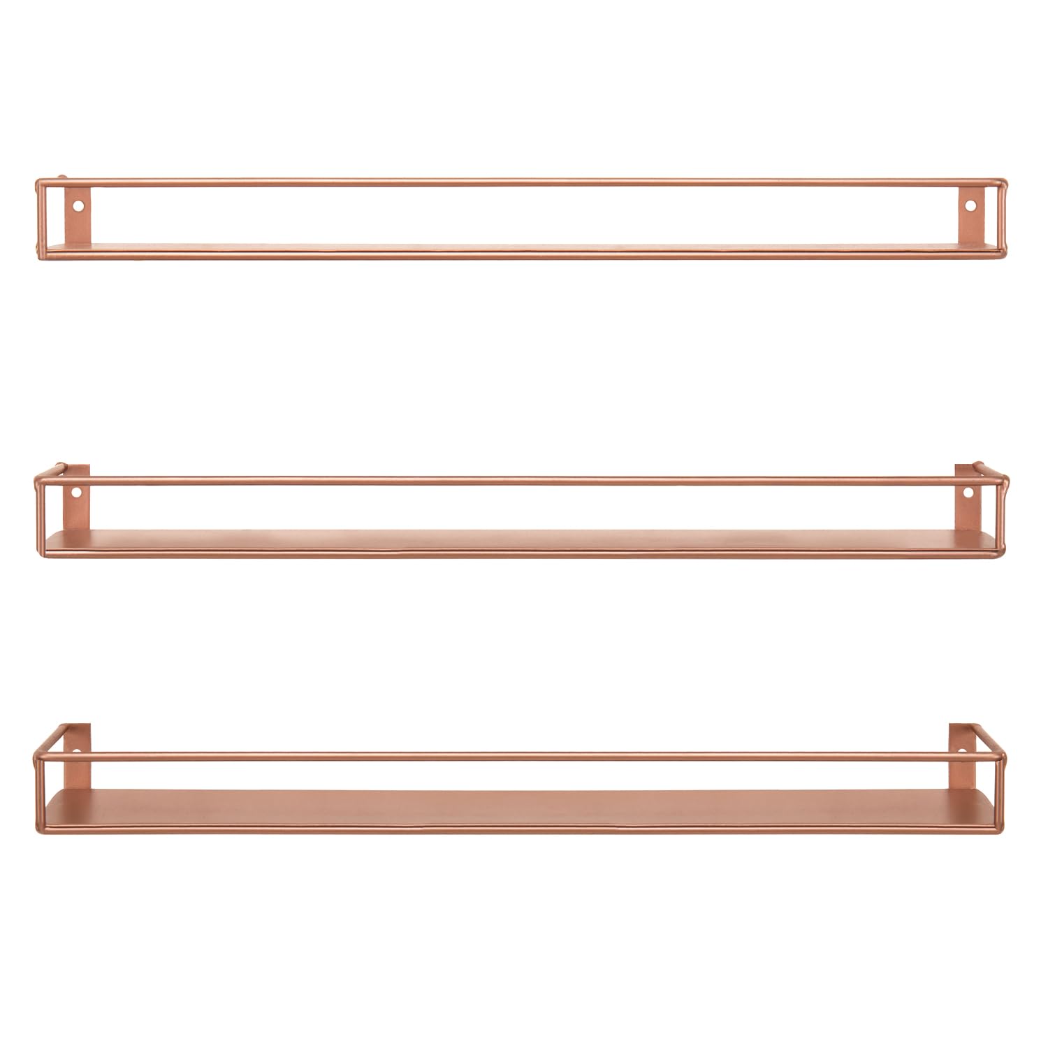 MyGift Modern Metal Wall-Mounted Display Shelves