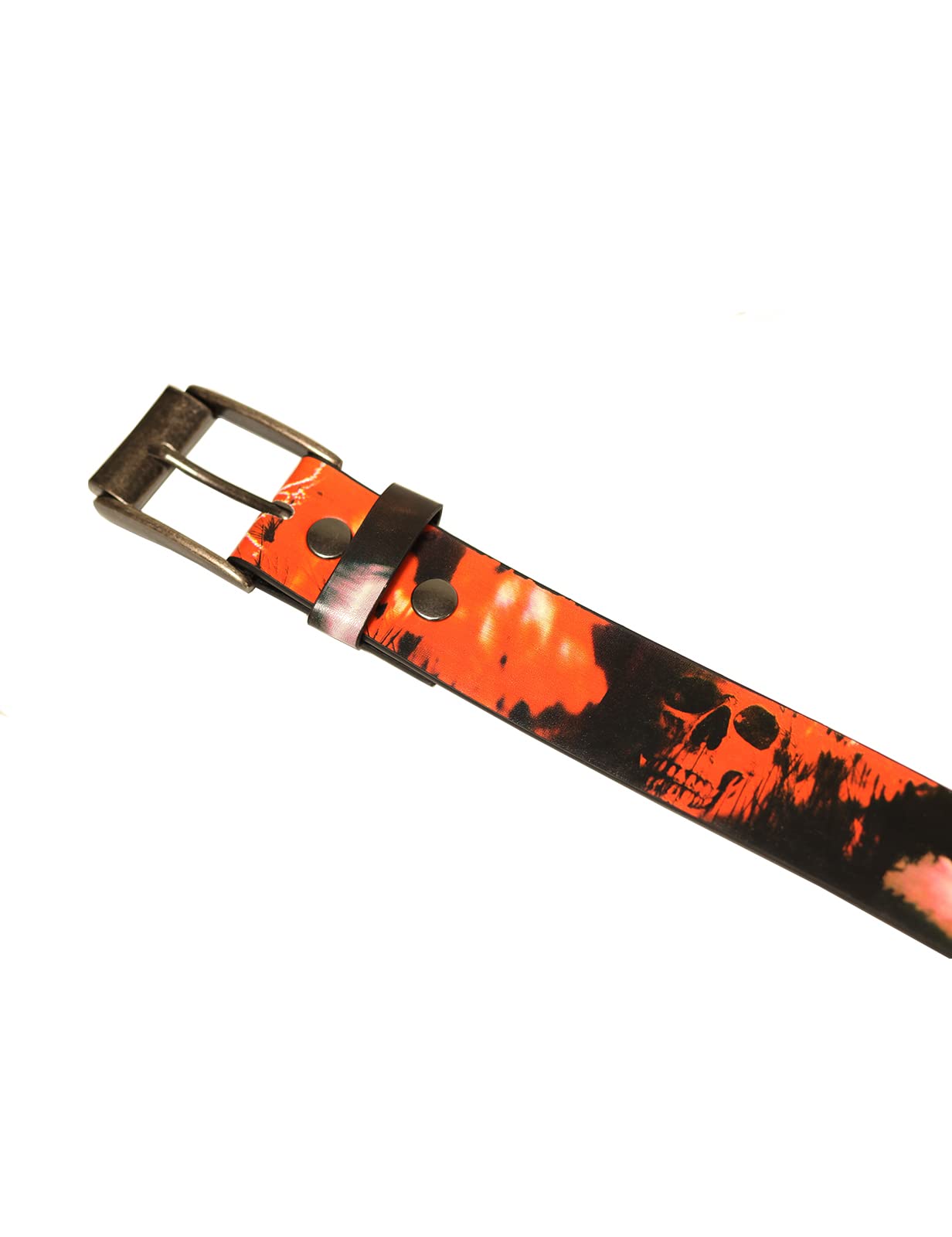 Lowlife Graveyard Shift Leather Belt in Full Colour Print (30