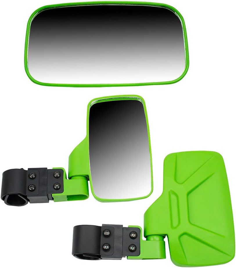 NICHE Green Breakaway Rear Side View Mirror Combo for Offroad UTV 1.75 Inch Roll Cage Bar