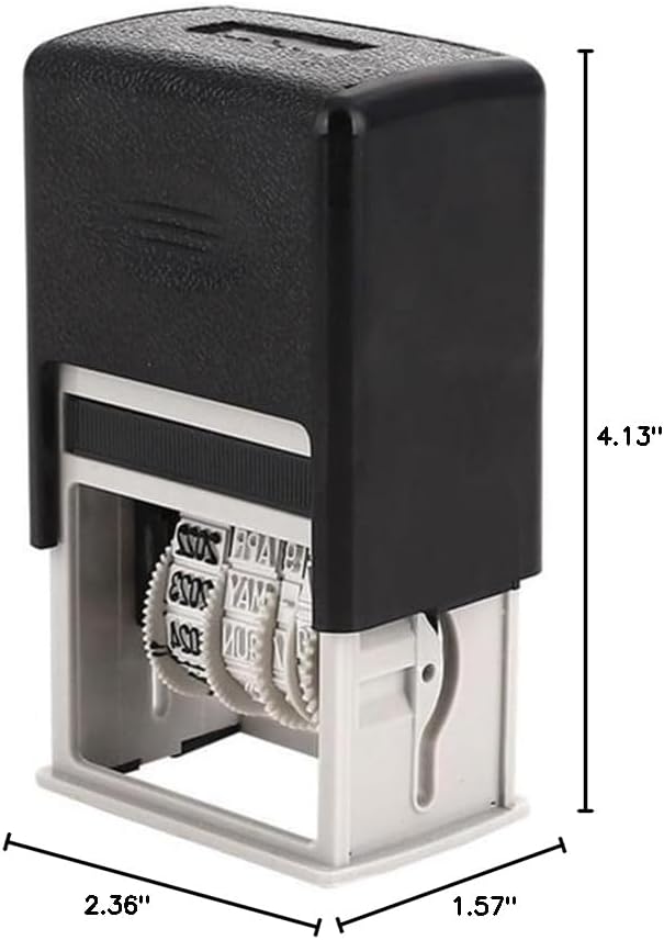 Miniatura 9 de Sellos de fecha, 1 unidad, autoentintado, sello de fecha en inglés, mini palabras, rueda de plástico, juego de lodo en relieve, suministros de