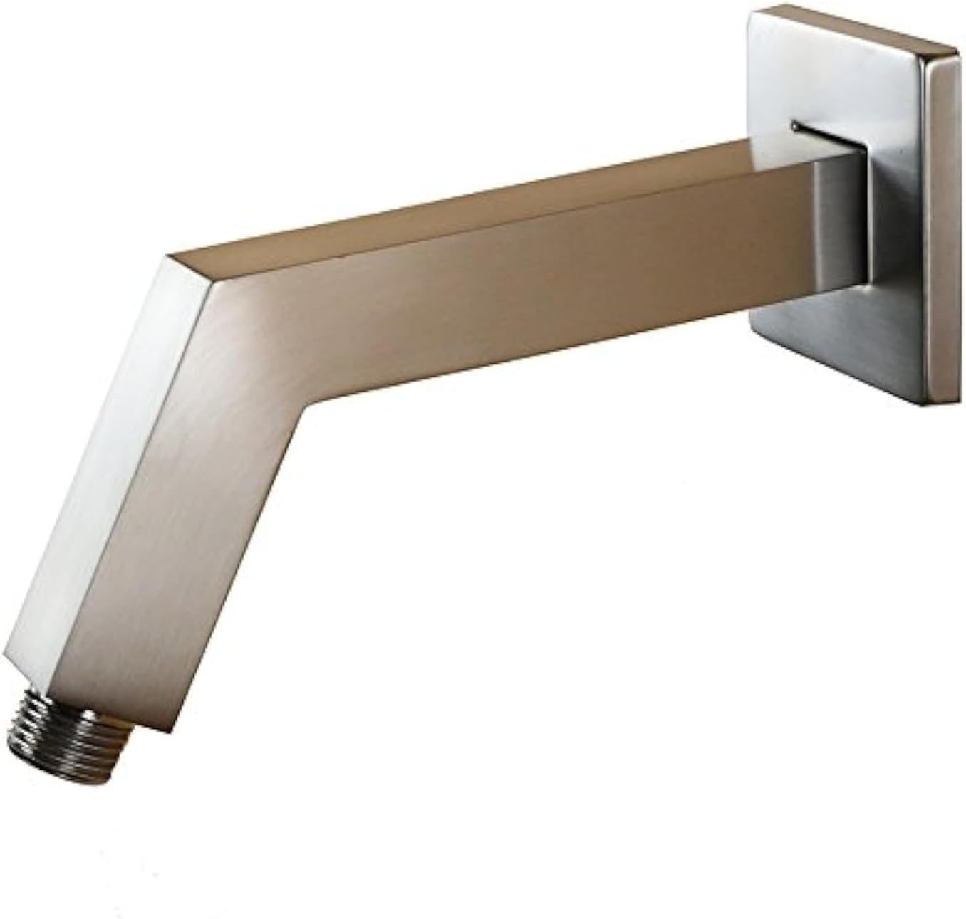 Shower Arm with Flange Wall Mount,6.8 Inch Square Rain Shower Head Extension Arm Replacement,Shower Head Extension Extender Pipe for Fixed ShowerheadBrass 1/2" NPT Thread Brushed Nickel