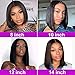 Bob Wig Human Hair Lace Front Wigs For Black Women 12 Inch Straight Short Bob Wig Pre Plucked Bleached Knots 150 Density Glueless 4x4 Lace Closure Wigs Brazilian Virgin Hair Natural Color