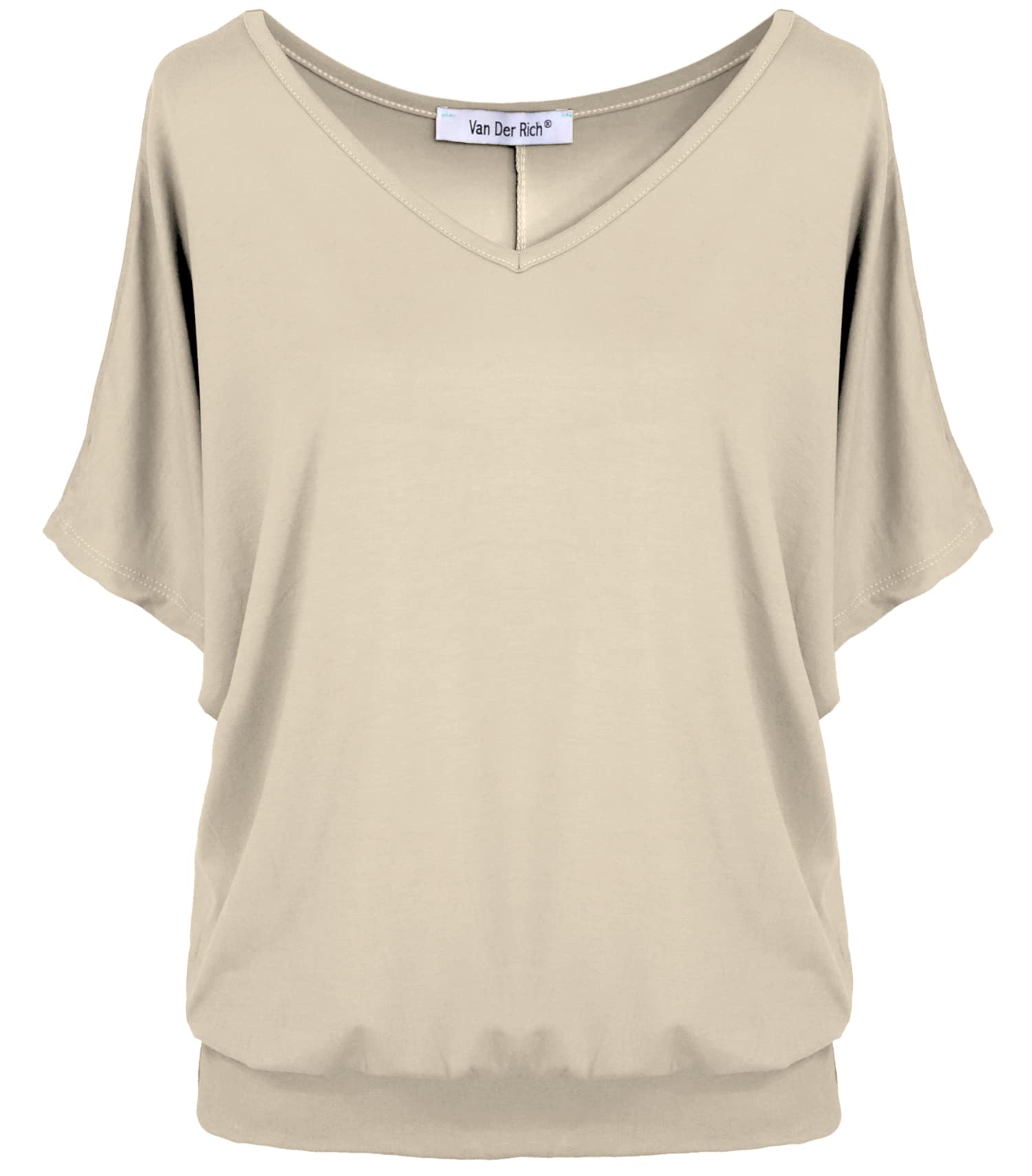 T-Shirt Oversize Donna Van Der Rich - Scollo A V, Viscosa Ed Elastan - Foto 3