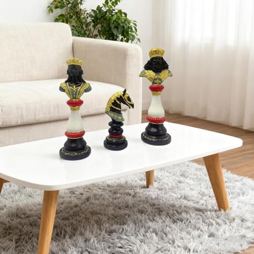 Set de 3 Figuras Decorativas de Ajedrez en Resina miniatura 2