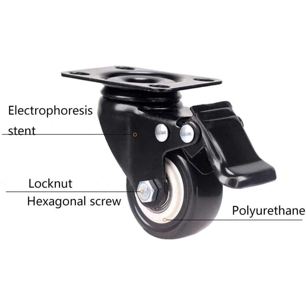 Amazon.com: YUANP Ruedas giratorias, ruedas giratorias, rueda cardán, rueda  pequeña, rueda direccional, volante con freno, giratorio de 2 pulgadas :  Industrial y Científico