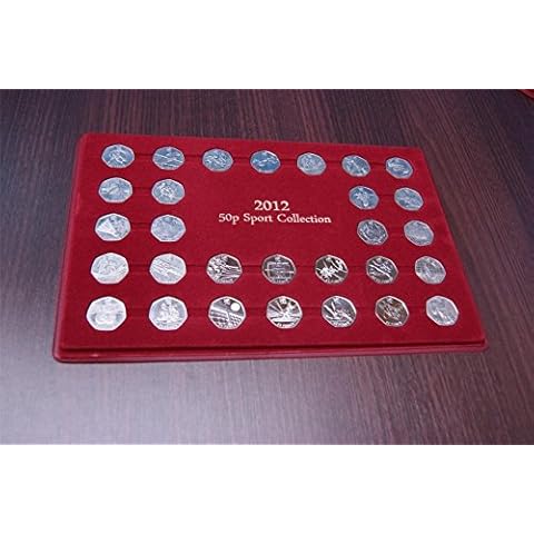Decocraft (p50p) SCHULZ EXCLUSIVE 50P LONDON TRAY SPORT COLLECTION CASE Coin Tray 50p Cover