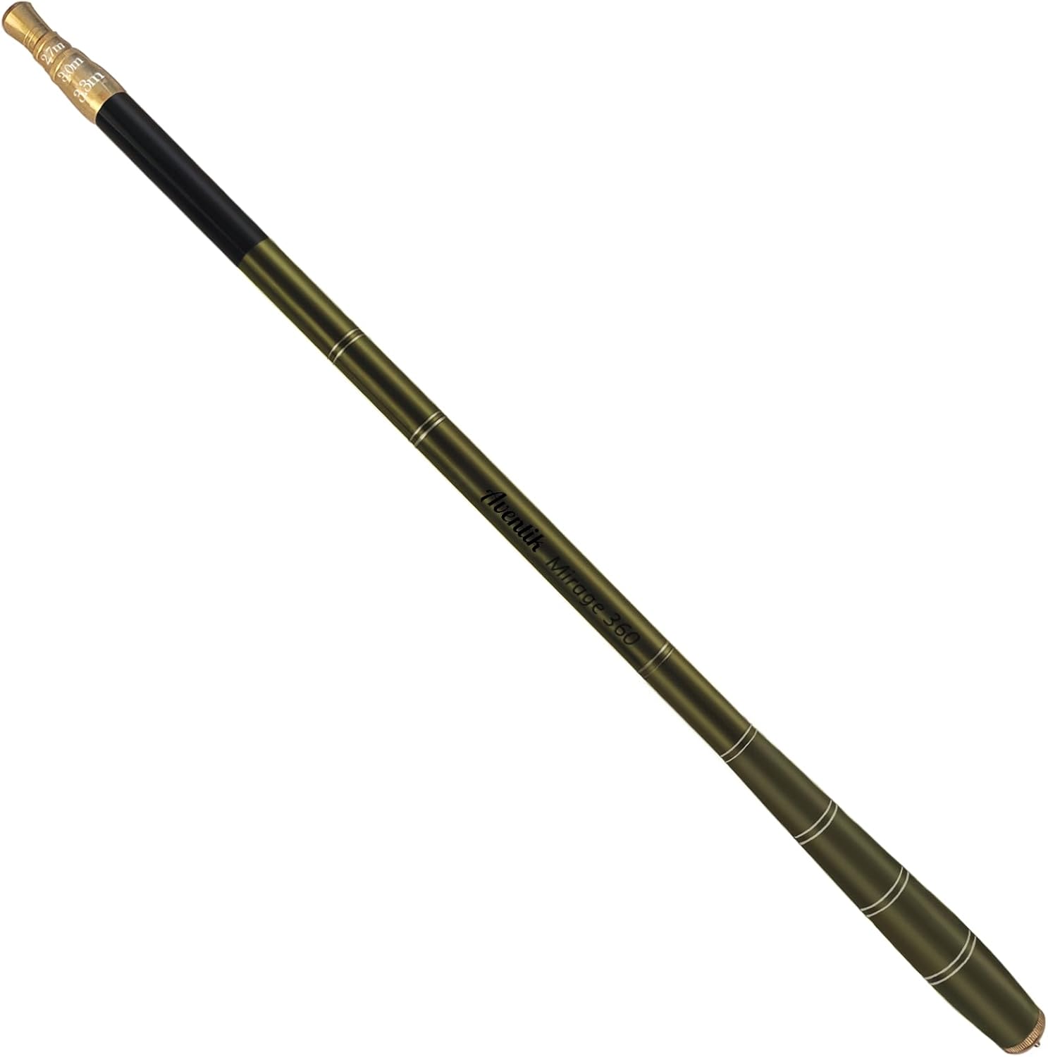 Aventik Mirage Telescopic Tenkara Rod 24T Pure Carbon 6:4 Action, Portable Collapsible Bass Crappie Floating Rod 6/8/10/12/15/18/21/24FT with Extra Sections,Ultralight Tenkara Rods
