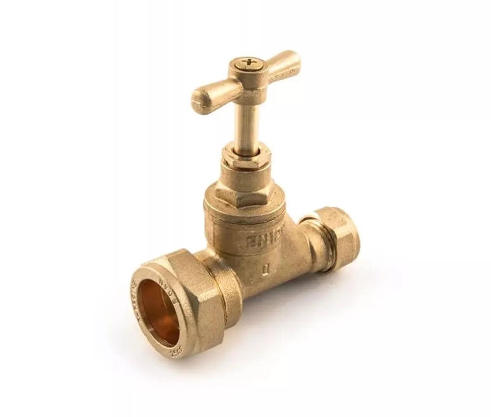 22.5 Team Controls Brass Tc Mains Stopcock Valve 25Mm Mdpe X 22Mm Copper Poly Stop Cock Tap
