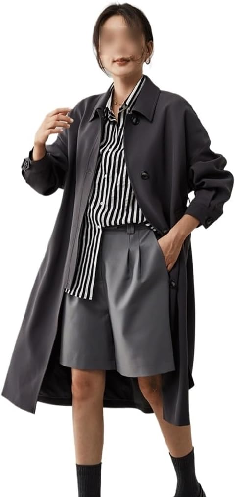 『女人』 WOLEN] GDDZA シニアセンストレンチコートジャケット女性春秋小柄