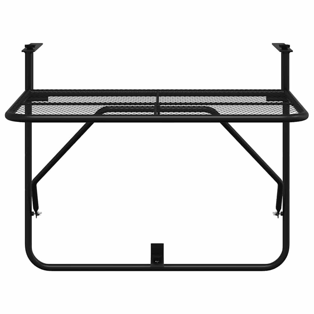 Tomostar Table de Balcon Suspendue, Table Pliante de Balcon Rabattable Noir 60x40 cm Acier