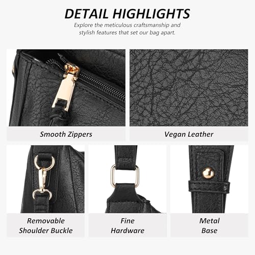 Image of TANTOMI Hobo Bags for Women Crossbody Bags Set Crossbody Purses and Handbags Tote Bags with Adjustable Shoulder Strap 2pcs