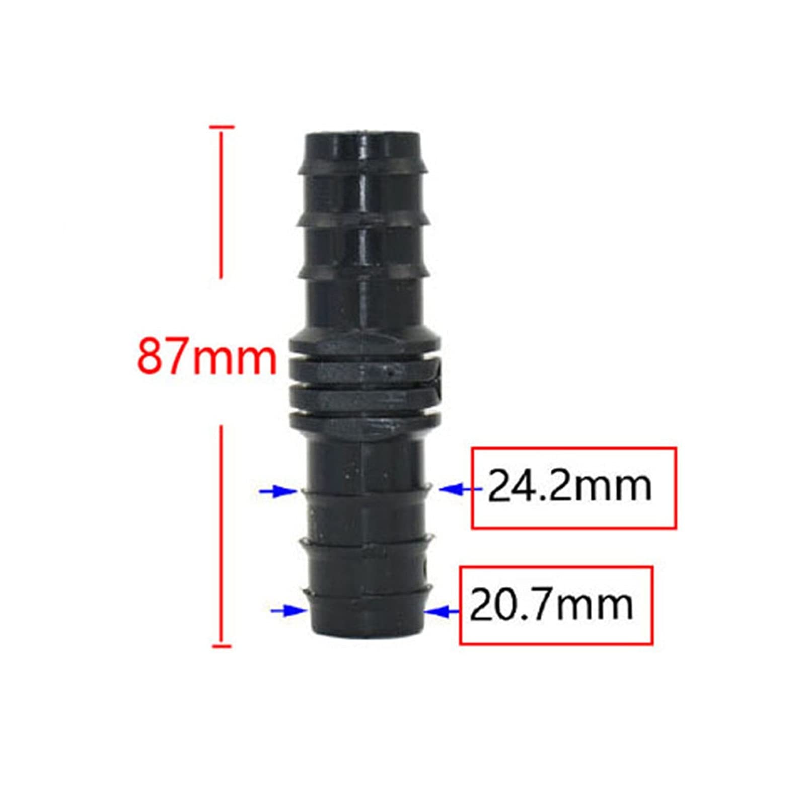 Adaptador de manguera de plomería de jardín 50pcs 16 mm 20 mm 25 mm PI TEBE TEE TEPE ELBOW Conector de enchufe del enchufe 1/2 3/4 "Conector de manguera de riego de goteo de goteo (Color : Purple)