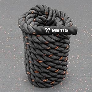 METIS Cuerda de Batalla │Battle Rope para Entrenamiento | Cuerda de Fitness para Crossfit y Entrenamiento Funcional | Longitud de 9m/12m/15m | Grosor de 38/50mm