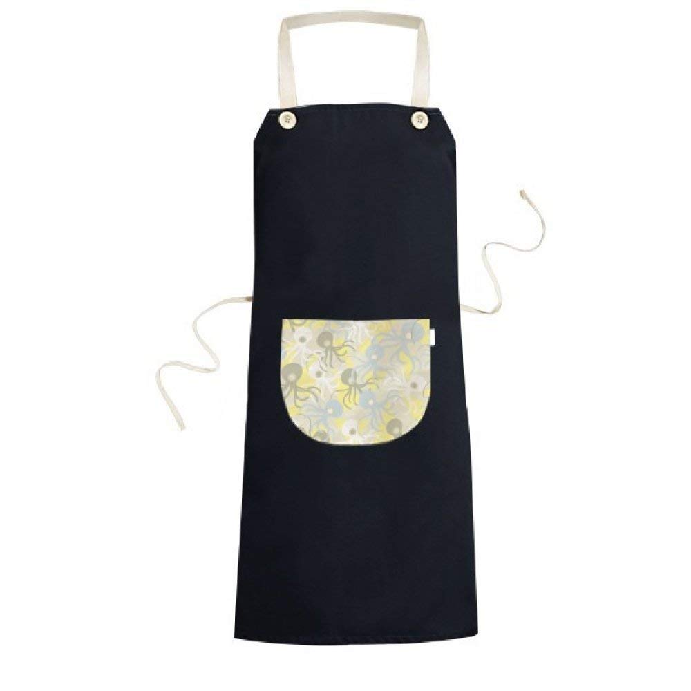 Tablier de cuisine poulpe noir, un beau cadeau de chef pour cuisiner