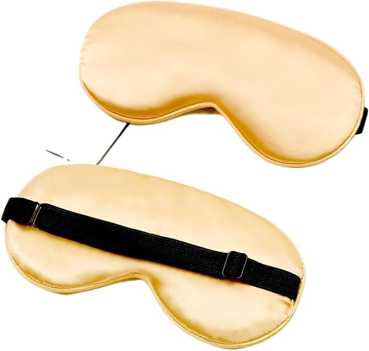 antifaz Silk Eye Mask Eyepatch Striped Imitated Silk Eye Cover Travel Relaxing Sleeping Aid Blindfold Cartoon Sleeping Mask Eyepatch Eye Sleep Shade Cover(Gold)