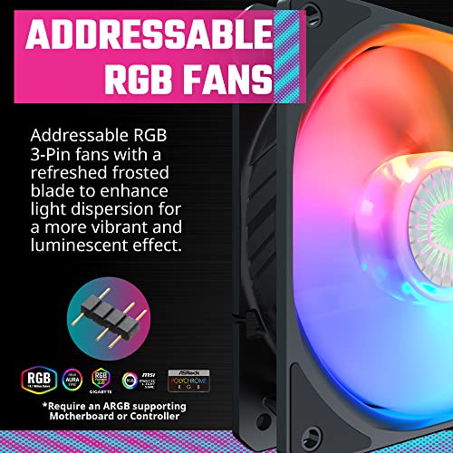 Cooler Master Masterbox Td500 Mesh Airflow Atx Mid-Tower With Polygonal Mesh Front Panel, Crystalline Tempered Glass, E-Atx Up To 10.5", Three 120Mm Argb Lighting Fans #TOP3