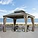 Domi Outdoor Living 10’ X 12’ Hardtop Gazebo, Outdoor Aluminum Frame Canopy with Galvanized Steel Double Roof, Outdoor Permanent Metal Pavilion with Curtains and Netting for Patio, Backyard and Lawn