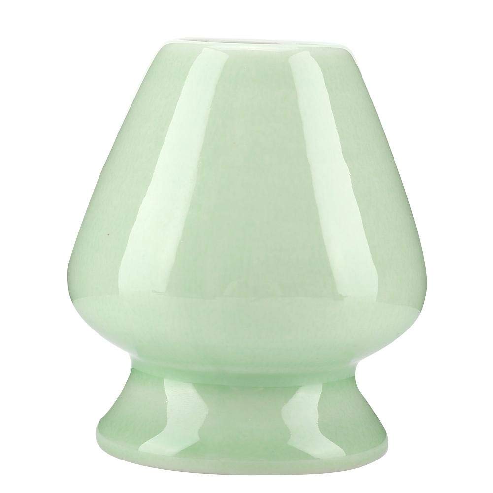 Matcha Whisk Holder, Ceramic Japanese Chasen Holder Traditional Tea Set Accessories for Matcha Green Tea Ceremony (Green)