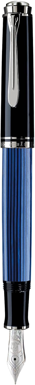 Pelican M805 Fountain Pen, M, Medium Point, Blue Stripes, Souberene