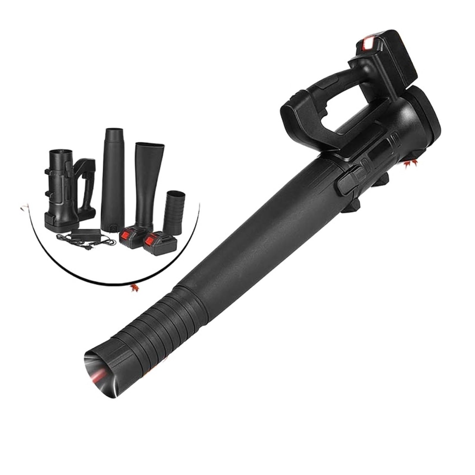 Soplador centrífugo Soplador de Hojas inalámbrico 6 Engranajes 2000 W, soplador Aire eléctrico presión Viento, barredora Herramientas jardín for batería 18 V
