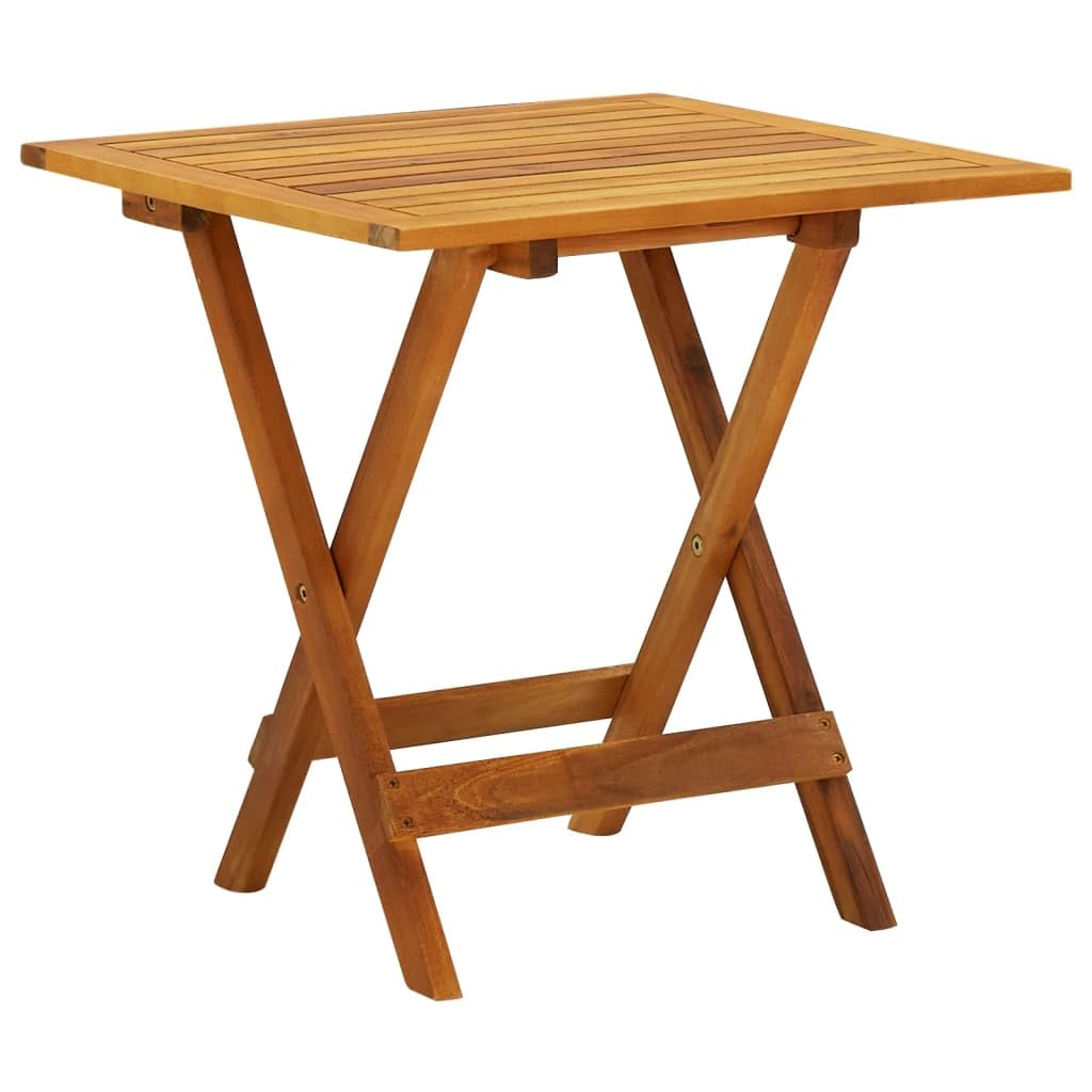 Table de bistrot en bois d'acacia massif gain de place pour optimiser petits balcons