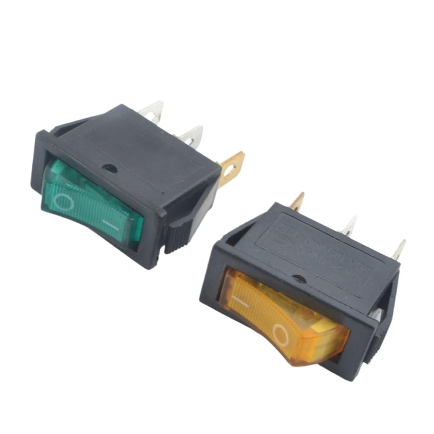 1pc KCD3 red/Green/Yellow/Blue Light 3PIN Car Boat Rocker Switch(5pcs Yellow)