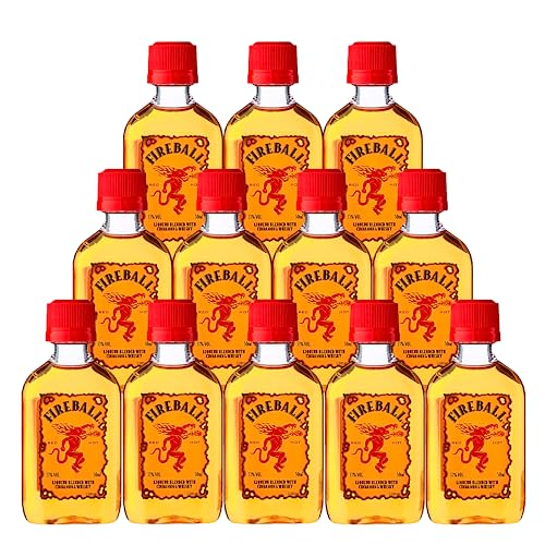Miniatura Licor de Canela e Whisky Fireball 50ml 12 Unidades