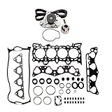 JMKTMP HS9915PT1 Head Gasket Set Timing Belt Water Pump Kit Fit for 1996-2000 Honda Civic 1.6L L4 Honda D16Y5 D16Y7 D16Y8 Engine Replace TCK224 HS54234 HB4029 TKH005 MA-4216975804 MA-9761238673