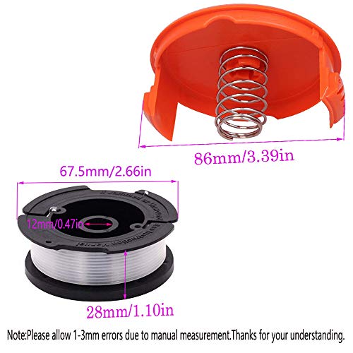 Af-100 Spool Replace Af100 Af-100-3Zp Af-100-Bkp Compatible With Gh900 Gh600 Gh610 String Trimmer 30Ft 0.065" Trimmer Line Replacement Spool Refills (12 + 3 Pack) By Topemai #TOP4