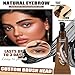 Easilydays Black Tattoo Eyebrow Gel Peel Off, Temporary Eyebrow Tint with 150°Small Curved Tray, Waterproof, Transfer-proof Fuller & Defined Brow Stain, for Women Last Up to 3 Days, #05 Black