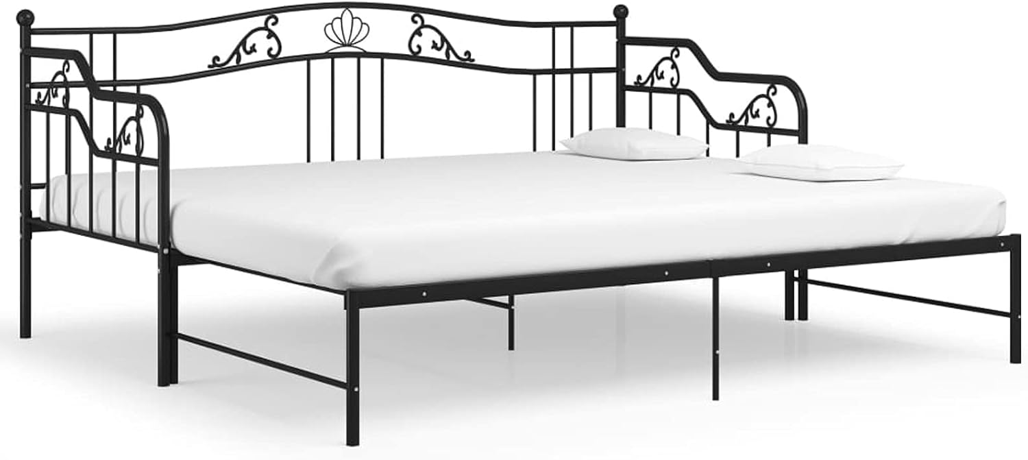 Festnight Pullout Sofa Bed Frame Style Metal Single Day Bed Frame