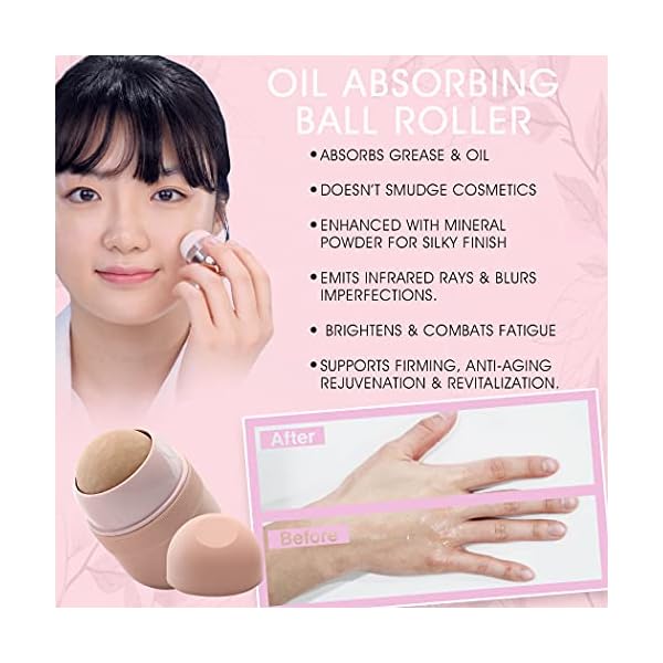 Haruen-Original-Oil-Absorbing-Volcanic-Rock-Roller-Oily-Skin-Shine-Control--Volcano-Stone-Oil-Remover-Korean-Face-Skincare-Tool--Mattifying-Portable-Reusable-Absorbent-Blotting-Ball-Rose-Gold Haruen Original Oil Absorbing Volcanic Rock Roller Oily Skin Shine Control – Volcano Stone Oil Remover Korean Face Skincare Tool – Mattifying, Portable, Reusable Absorbent Blotting Ball (Rose Gold)