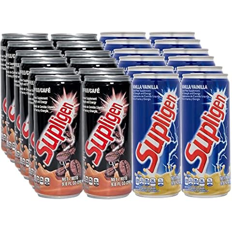 Supligen Vanilla Liquid Meal Supplement 9.87 fl. oz. (Pack of 12) and Supligen Coffee Liquid Meal Supplement 9.87 fl. oz. (Pack of 12) Cover