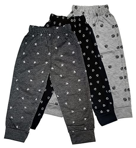 Image of Cotton Solid Track Pant for Boy's & Girl's | Playwear Pants for Kids Loose Fit Pants for Unisex Pack of 3 (DGB-110.101.103 Multicolor)