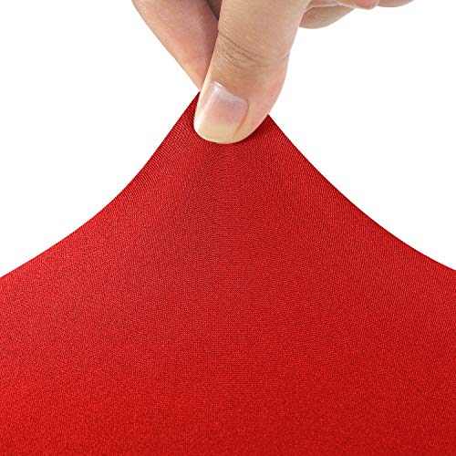 Image of Peomeise 4FT Spandex Table Cover Rectangular Stretch Spandex Tablecloth (Red,4FT)