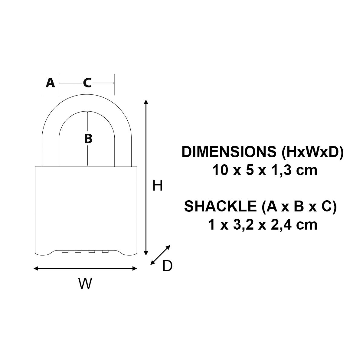 Master Lock 175EURD Candado certificado de Combinación con Cuerpo de Zinc Macizo, Dorado, 7.5 x 5.1 x 2.4 cm