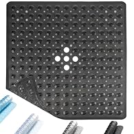 【SLIP PREVENTION】 ADOV square shower mat has 164 tight suction cups on the bottom to grip firmly, and textured surface to secure bathing time. Place on clean and smooth surface to ensure total safety 【PREMIUM RUBBER】 We made this shower mat non slip ...