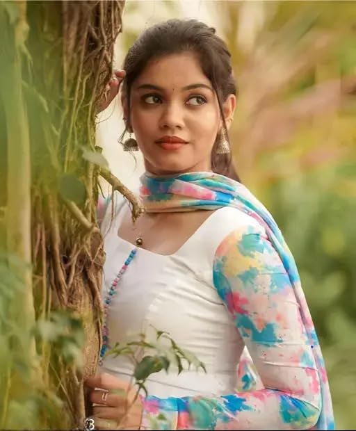Image of Anveri Textiles Women's Elegant White Anarkali Dress with Floral Printed Dupatta | Long Flared Ethnic Gown | Party Kurti Set