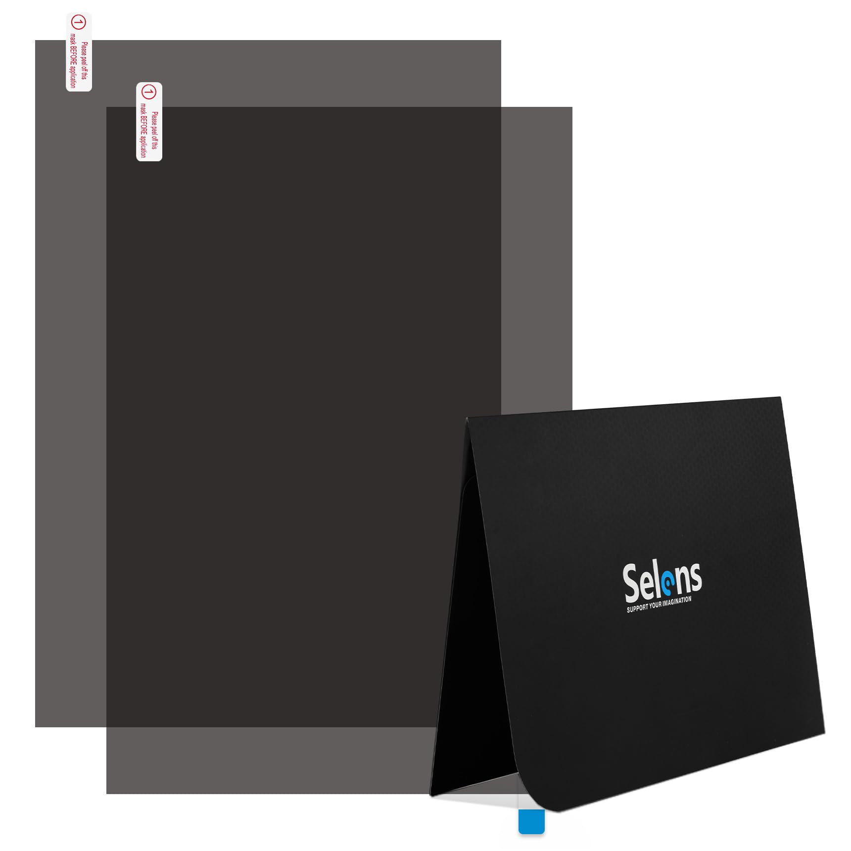 Selens 偏光フィルムシート 大サイズ 30x40cm 2枚入り 粘着偏光子液晶スクリーン 教育物理学用 撮影用 線形偏光フィルター