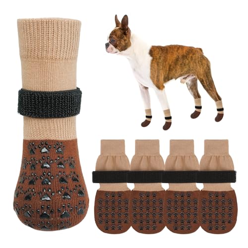 SCENEREAL Dog Socks to Prevent Licking Paws for Hardwood Floors Anti Slip, Dog Grippy Socks Shoes for Senior Small to Large Dogs, Dog Boots & Paw Protectors for Hot/Cold Scratching Pavement