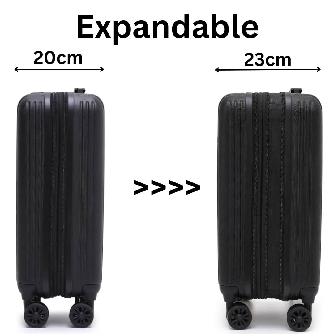 Cruisair 40x30x20cm, 55x40x20cm, 55x40x23cm, 55x35x25cm walizka, czarny, 55x40x23cm, Walizka