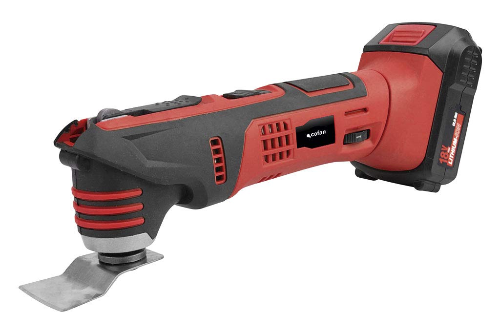 Cofan Multiherramienta a Batería | 15000 rpm | Batería Li-ion 18V + Cargador incluidos | Incluye accesorios