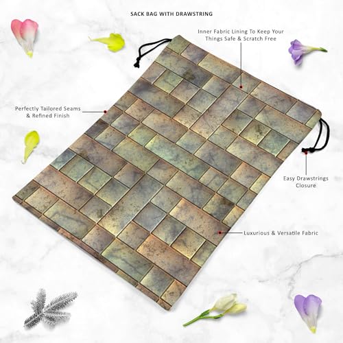 Image of ArtzFolio Tiled Art D6 | Reusable Sack Bag | Bag for Gym, Storage, Vegetable & Travel