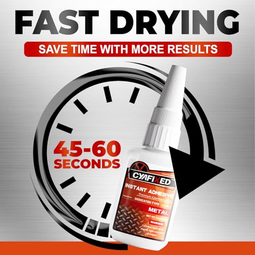 Image of Metal Super Glue, Thick Instant CA Heavy Duty Cyanoacrylate Adhesive 30g