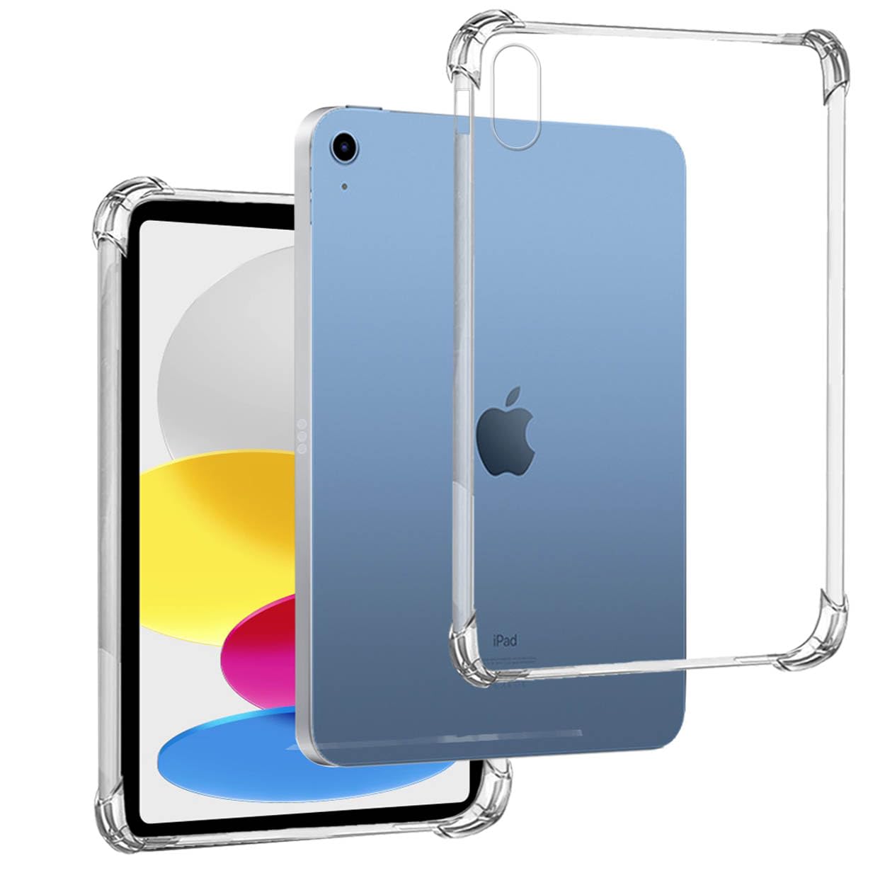 Silikonowe Etui Przezroczyste do APPLE IPAD 10ª GEN. 10,9" 2022 - IPAD 11ª GEN. 11" 2025, Ultra cienkie 0,33mm, Silikon TPU smukłe i bardzo etui wzmocnione rogi