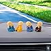 UZHOPM Cute 4PCS Kongfu Monk Statue Car Interior Display Decoration Car Dashboard Ornament Monks Figurine Statue Car Home Decor