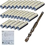 Es sollte ein Bohrer mit Ø 15 mm verwendet werden. Die ideale Bohrtiefe liegt bei 53 - 55 mm