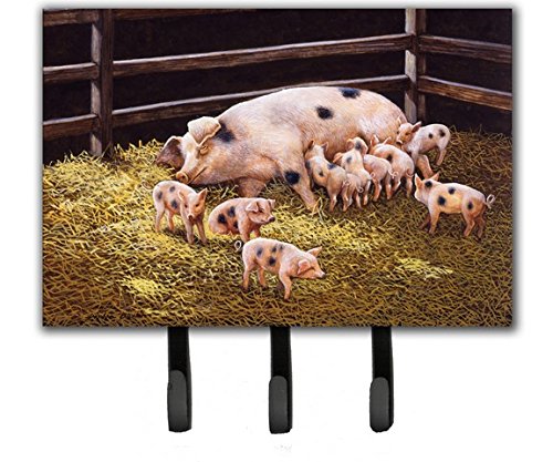 Pigs Piglets at Dinner Time Leash or Key Holder