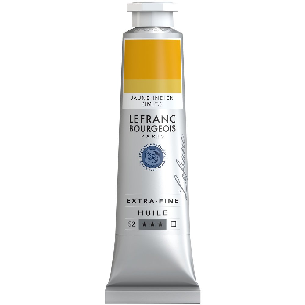 Lefranc Bourgeois Extra-Fine Oil Paint, Artists Quality, Indian Yellow Hue, 40ml Tube — image 1